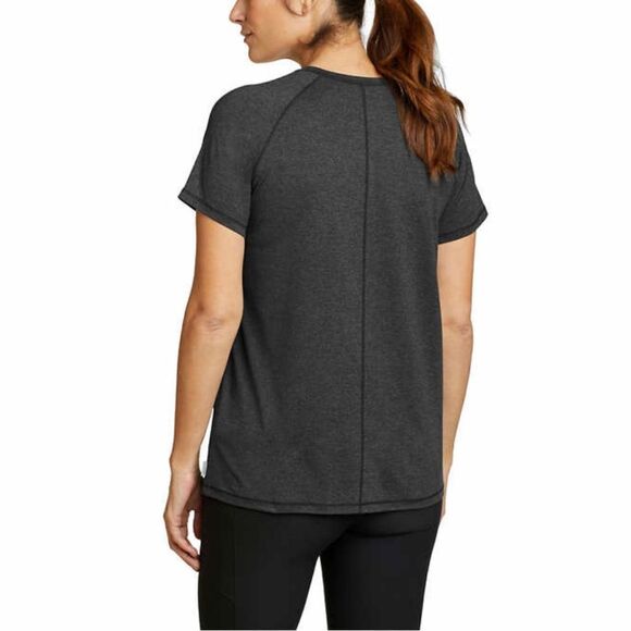New! EDDIE BAUER Active Tee Size S Wicking Soft Stretch Fabric UPF 30+ Black NWT - Picture 3 of 7